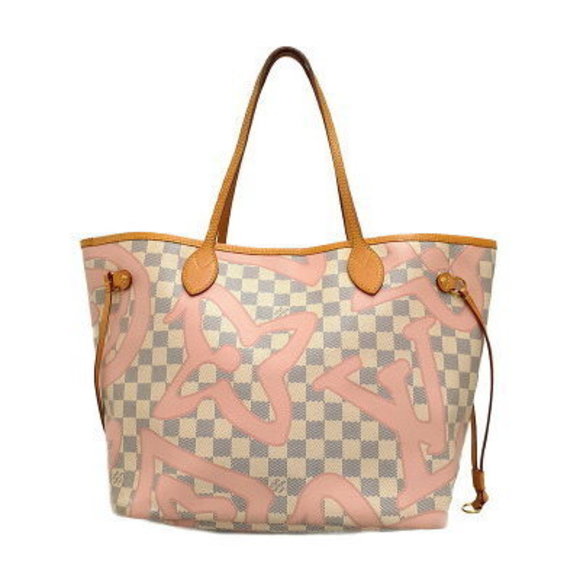 Louis Vuitton Damier Azur White Tahiti Neverfull Tote Bag - Picture 1 of 8